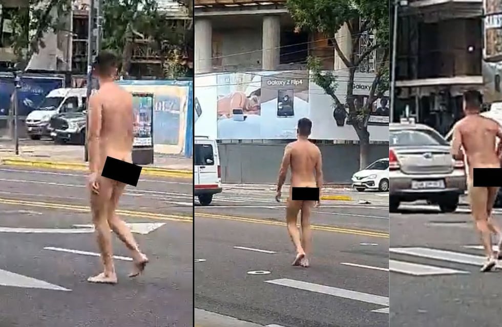 Insólito: un hombre corrió desnudo en pleno centro de Buenos Aires, provocó caos en el tránsito y fue detenido