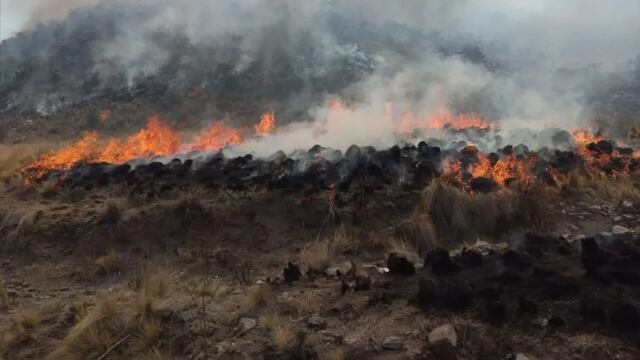 Las llamas comenzaron en tres zonas del departamento rural sanjuanino.