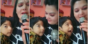 La madre de Agus trabaja como cantante en la peatonal de Córdoba.