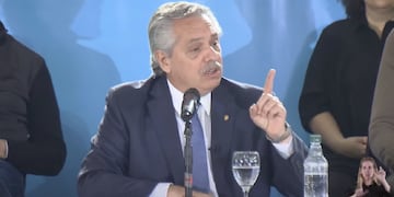 Alberto Fernández y su pedido de "desterrar el odio" en el país. Foto: Los Andes.