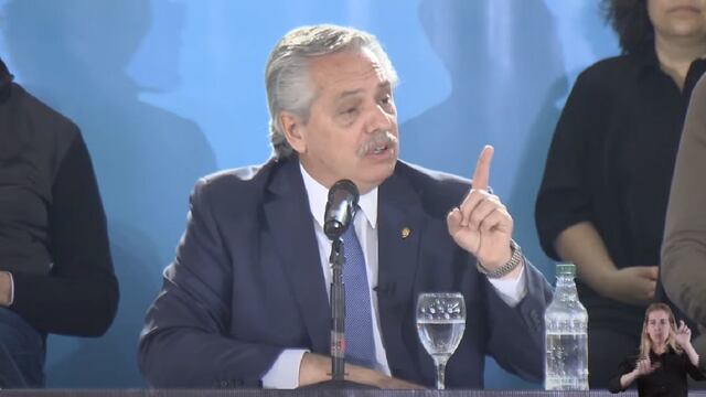 Alberto Fernández y su pedido de "desterrar el odio" en el país. Foto: Los Andes.