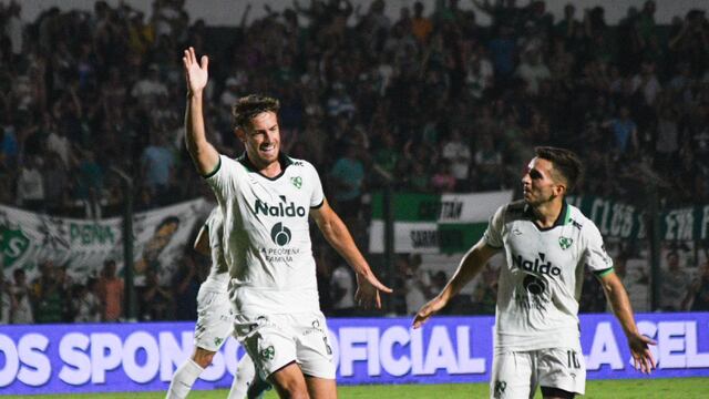 A Lucas Melano se le abrió el arco en Sarmiento, en su regreso a Primera. Viene contra Belgrano... (Prensa Sarmiento)