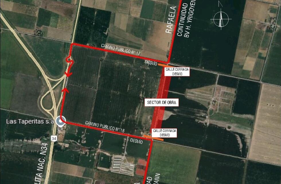 Desde el lunes 27 se corta el tránsito en el camino que une Rafaela con Susana