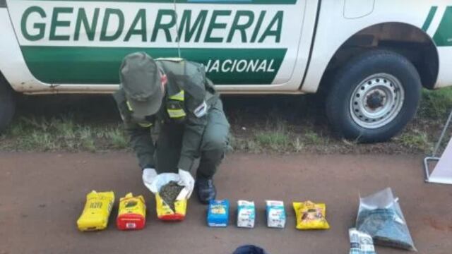 Intentaba transportar marihuana en diversos paquetes de mercaderías.