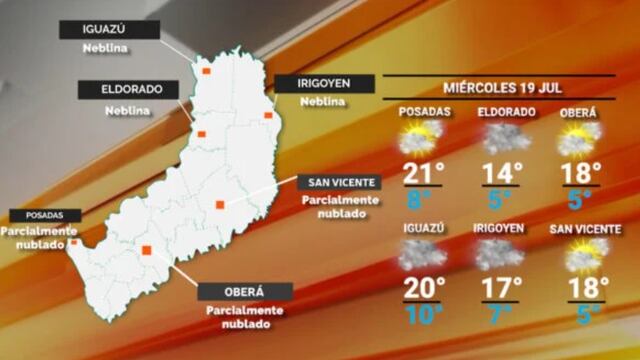 Estabilidad para este miércoles en Misiones: frío y cielo despejado.