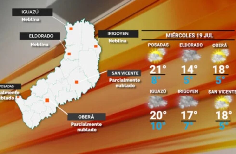 Estabilidad para este miércoles en Misiones: frío y cielo despejado