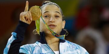 La medallista olímpica, la judoca Paula Pareto estuvo en San Luis, sede de los próximos juegos Odesur. (AP/archivo)