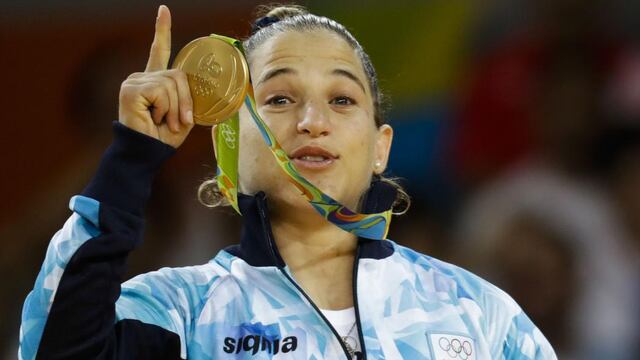 La medallista olímpica, la judoca Paula Pareto estuvo en San Luis, sede de los próximos juegos Odesur. (AP/archivo)