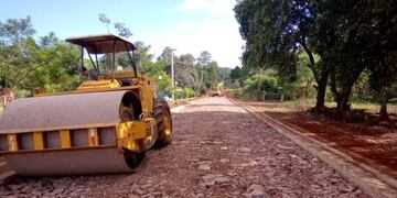 Avanzan las obras de asfaltado en el acceso norte a Tobuna.