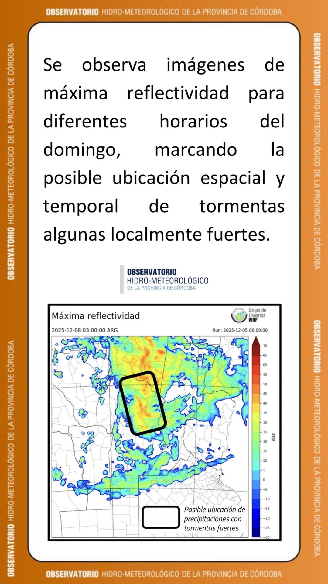 Las zonas afectadas de Córdoba notificadas en el informe.