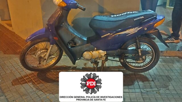 La moto recuperada