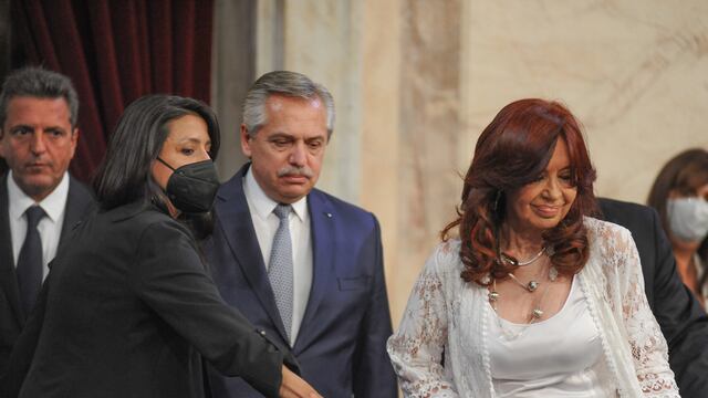 El presidente Alberto Fernández y la vice, Cristina Kirchner, en la última Asamblea Legislativa. Foto: Federico López Claro.