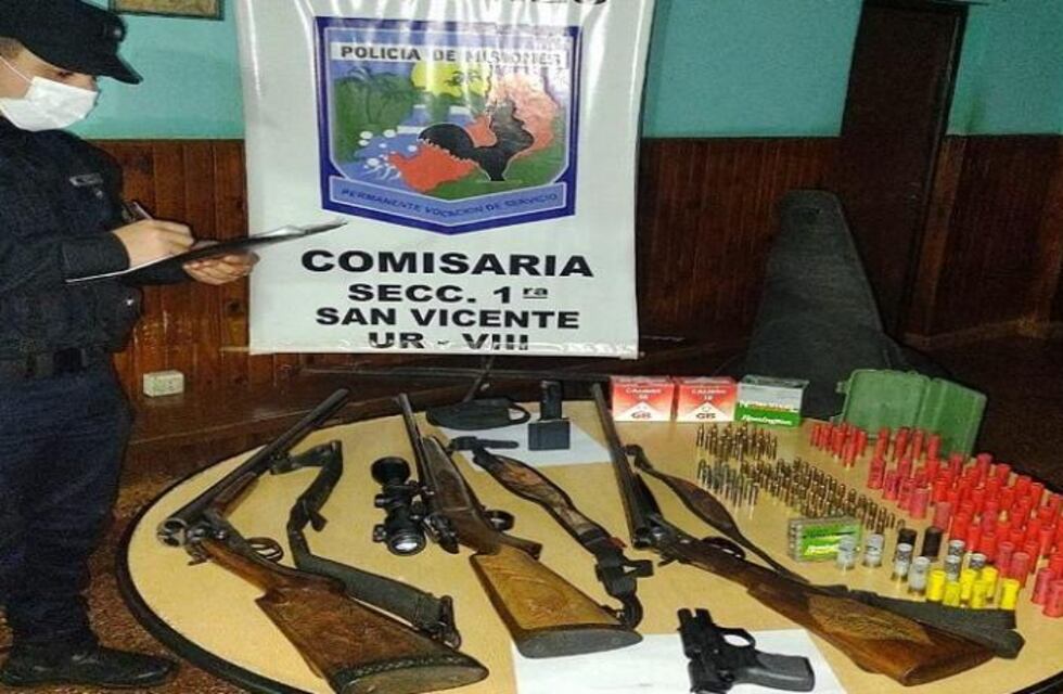 En un allanamiento, incautan arsenal de armas de fuego en San Vicente