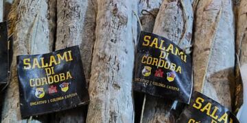 Salami di Córdoba, el nombre que le pusieron al nuevo producto. (Gentileza Córdoba Turismo)
