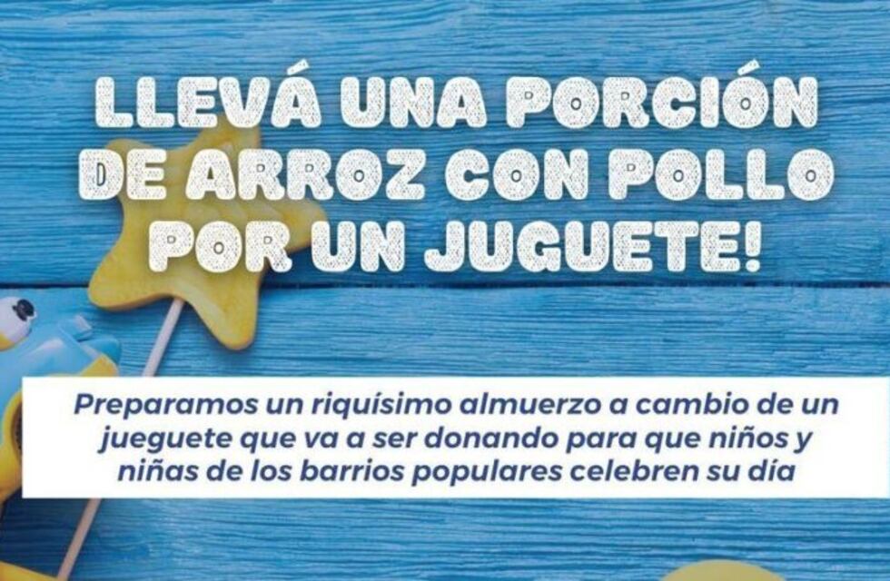 Solidaridad en el mes del niño: “Una porción de arroz por un juguete”