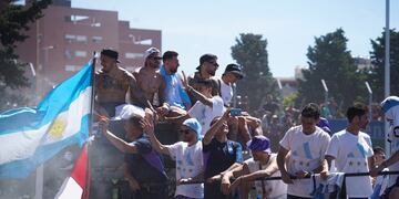 Los festejos de la Selección Argentina por la tercera estrella dorada. Foto: Clarín.