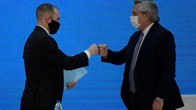 Proyecto. El presidente Alberto Fernández y el ministro Martín Guzmán planifican el gasto para el año que viene. (Télam/Archivo)