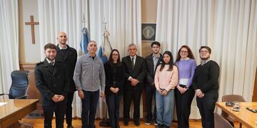 Estudiantes de Derecho visitaron al presidente de la Corte  Suprema, doctor Daniel Leiva