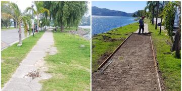Arreglos en las calles de Carlos Paz.