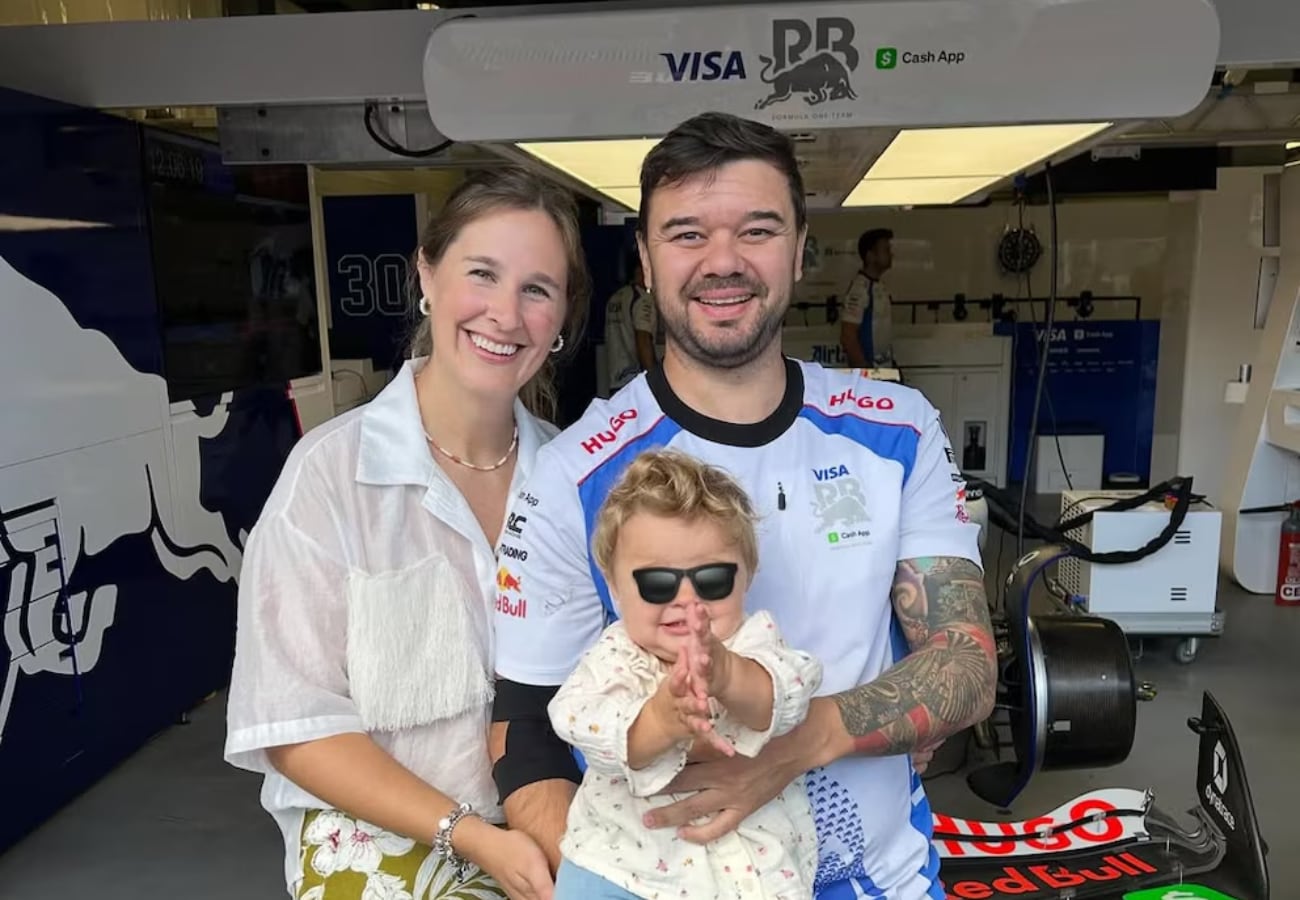 Nicolás Bianco junto a su familia.