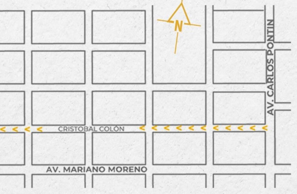 La calle Colón pasará a tener mano única Este-Oeste entre la Av. Pontín y la Av. José Boetto