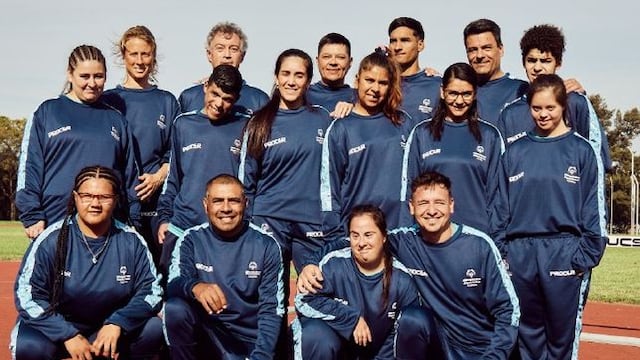 Delegación de deportistas argentinos en Berlín.