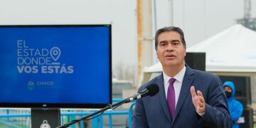 Jorge Capitanich estaba hablando sobre las obras en la provincia y se le cortó la luz.