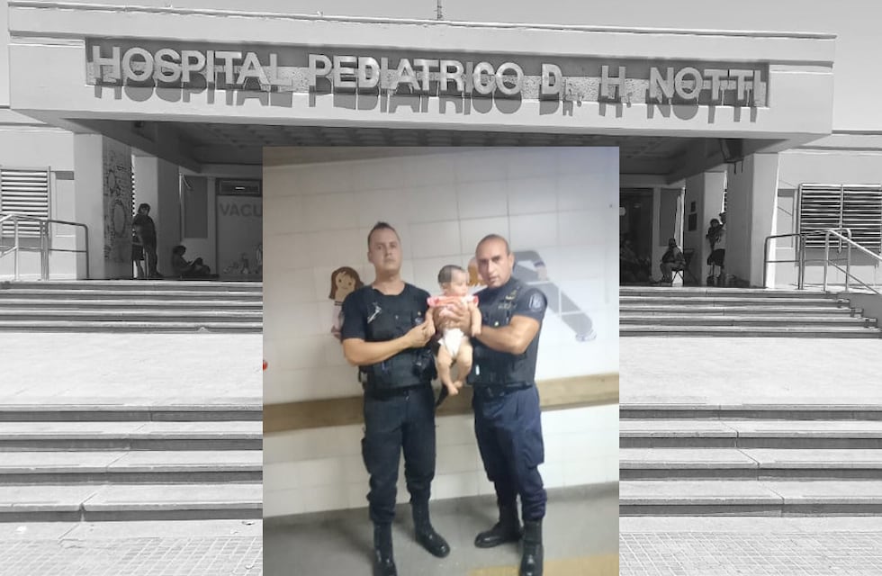 Dos policías le salvaron la vida a una bebé de 5 meses