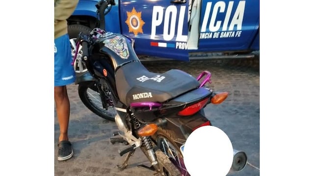 Una de las motos retenidas en los operativos viales rafaelinos