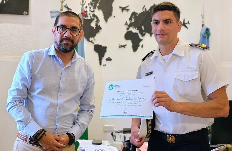 Aristimuño recibió a Sebastián Moreira, el puntaltense que salvo vidas en Punta Perdices