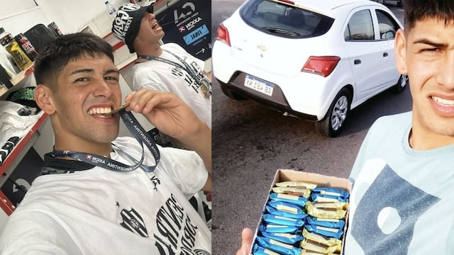 Lautaro Rivero, campeón de la Copa Argentina con Central Córdoba. (Collage).