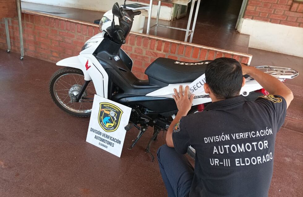 Eldorado: retienen motocicleta con papeles adulterados