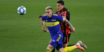 Boca y Patronato, en duelo en el estadio Madre de Ciudades de Santiago del Estero, por cuartos de final de Copa Argentina. (Foto: Fotobaires)