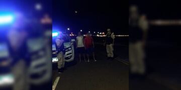 Debieron ser rescatados en medio de la tormenta en Posadas.