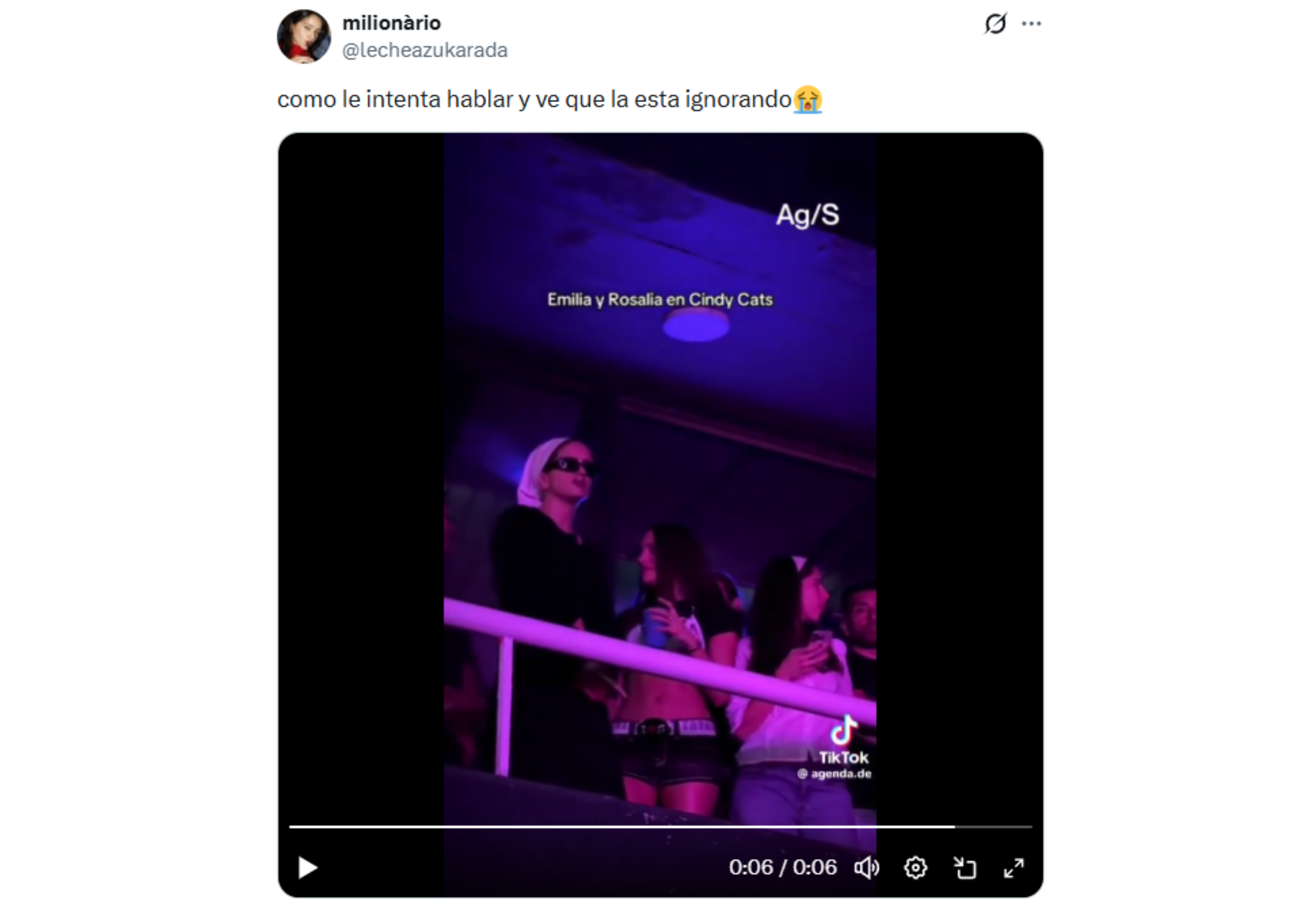 El clip se hizo viral en Twitter.