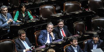 Nicolás Massot, del bloque Encuentro Federal, encabezó el pedido de sesión por el DNU de la SIDE (Foto: Federico López Claro)