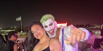 La podóloga de 44 años y su hijo coincidieron en la fiesta de Halloween de Paparazzi.