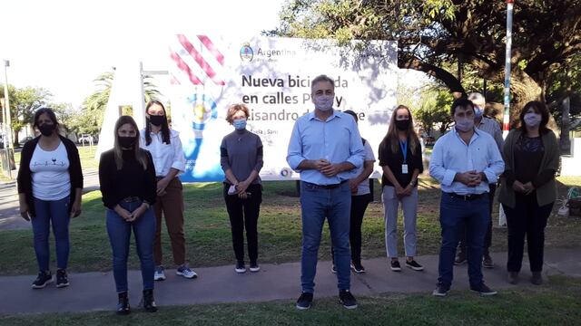 Presentación de las ciclovías de Lisandro de la Torre y Perú