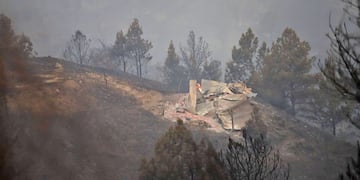 Incendios este lunes en la zona de El Durazno, en jurisdicción de Villa Yacanto, en Calamuchita. (La Voz)