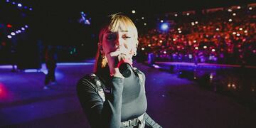 Nicki Nicole emocionada tras su show en Mendoza.