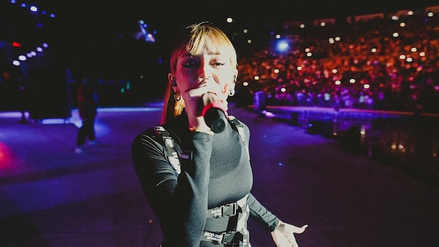 Nicki Nicole emocionada tras su show en Mendoza.