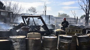 El incendio al norte de la ciudad de Córdoba.