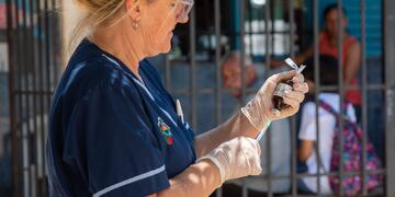 Campaña de vacunación en Concordia.