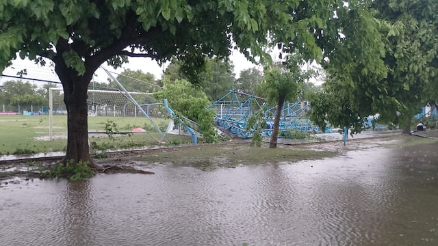 Daños por la tormenta en el autódromo "Ciudad de Rafaela"
