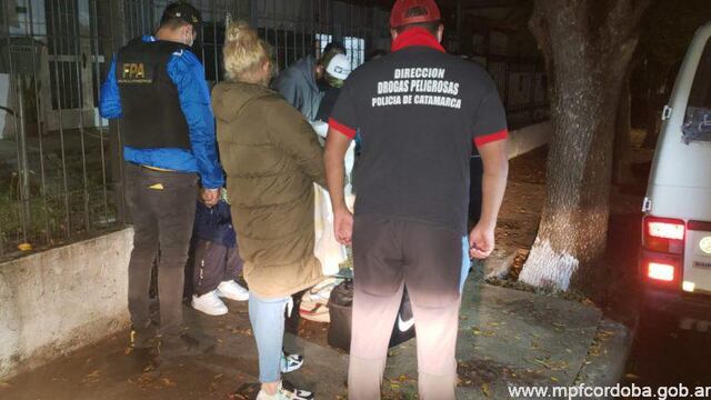 La pareja fue detenida en barrio San Rafael de la ciudad de Córdoba. (MPF)