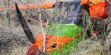 La avioneta terminó aterrizada en una zona llana.