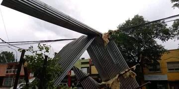 Fuerte temporal causó destrozos en Eldorado y zonas aledañas.