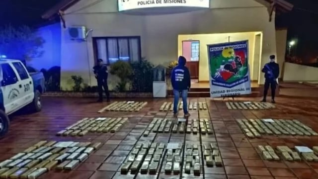 Operativo anti-narcotráfico en Eldorado: secuestran millonario contrabando de marihuana.