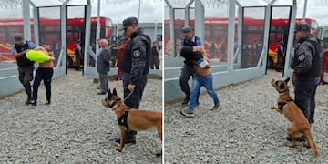 Un amplio dispositivo de unidades especiales acompañó el desplazamiento desde la Comisaría Primera hasta Benjamín Paz.