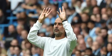 Pep Guardiola felicitó a River y Marcelo Gallardo por el título. (AP)